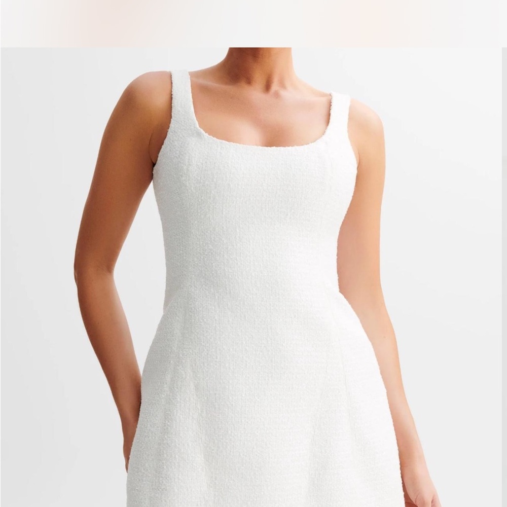 Meshki Beth Tweed Ivory Mini Dress